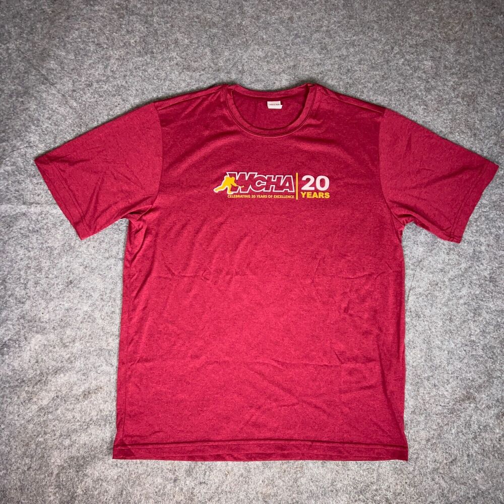 WHCA Mens Shirt Medium Red Short Sleeve Tee Sports Casual Top NCAA Ice Hockey‎